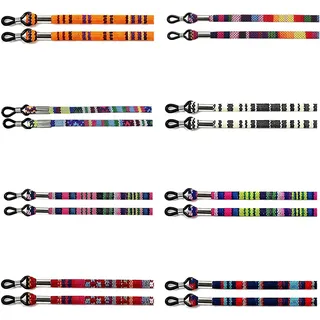 Sutimegmer 8 Stück Universal Brillenbänder, Brillenkette, brillenbänder Bunt, Baumwolle Brillen Ketten, Verstellbar Sonnenbrillen Kette Brillenschnur für Damen und Herren - L