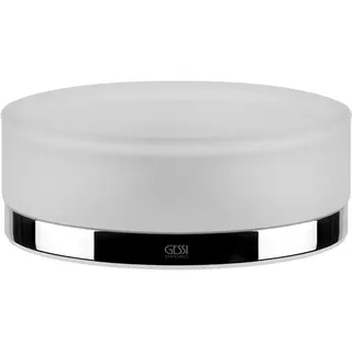 GESSI Emporio Seifenhalter, Standversion, Schale aus satiniertem Glas, 38827031, Farbe: Chrom
