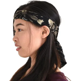 CHARM Herren Damen Stirnband Batik, Bandana Tie Dye Haarband im Hippie Stil, Kopftuch, Retro, 80er 70er D