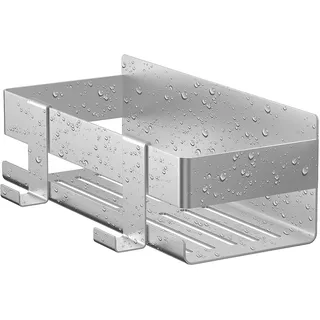 GoXteam Duschablage Ohne Bohren, Duschkorb Duschregal Edelstahl SUS304 (Hohl)