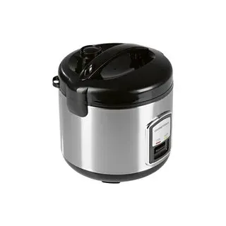 GOURMETmaxx Reiskocher schwarz silber B/H/L: ca. 23,6x25,2x23,2 cm - Schwarz, Silber