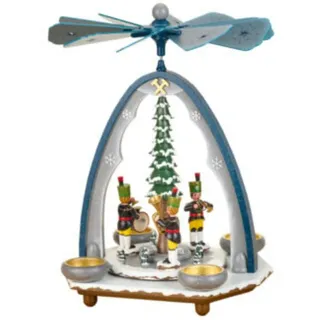 Hubrig Volkskunst GmbH 1-stöckige Pyramide Bergmannskapelle - 35 cm