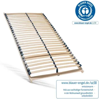 Sleepneo Lattenrost 100x200, Ergonomischer 7 Zonen Lattenrost aus Buchenholz, 28 Latten, Hergestellt in Deutschland, Lattenrost Selbstmontage, Traglast 150Kg