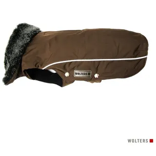 Wolters Hundemantel Winterjacke Amundsen, in verschiedenen Größen, mit reflektierenden Details, mit Kunstpelz braun 24cm Regulär