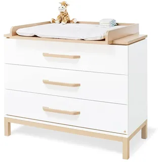 Pinolino Light breit, mit abnehmbarem Wickelaufsatz, 3 Schubkästen, Self-Soft-Close, Dekor