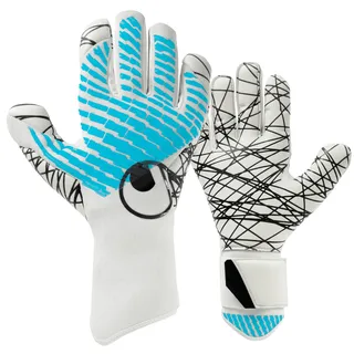 Uhlsport Fußball Torwarthandschuhe Fangmaschine Cybertec Ultragrip weiß/cyberblau/schwarz, 7