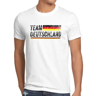 style3 T-Shirt Team Deutschland WM 2026 Fussball Olympia fan trikot weltmeister em weiß XL