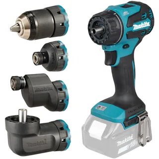 Makita Akku-Bohrschrauber mit Wechselkopfsystem inklusive 4-Kopfaufnahmen LXT 18V - DDF491ZJ01