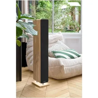 Thomson DS702 Bluetooth-Lautsprecherturm 120W aus Holz Schwarz mit Fernbedienung, - Schwarz