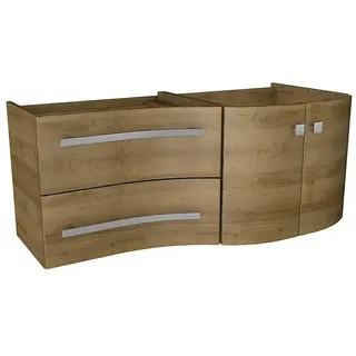 Camargue Wave Waschtischunterschrank  (118,4 x 54 x 49,8 cm, Berg Eiche, DIN Anschlag: Rechts)