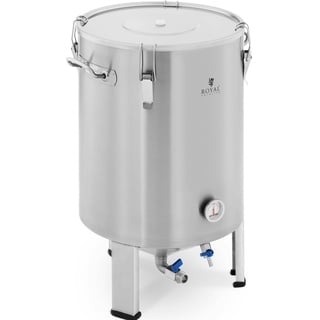 Royal Catering Maischekessel 60 l - 0 - 40 °C Edelstahl Fermenter Fermentierkessel