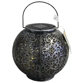 Kynast Solar Laterne Metalloptik 18 x 17 cm inkl. Akku grau