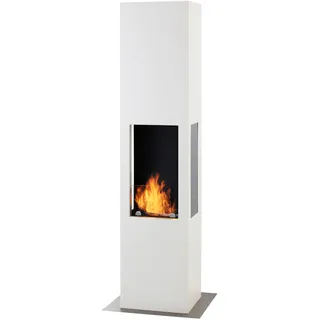 muenkel design prism 460 L [Bioethanolkamin dreiseitige Sicht]: Weiß