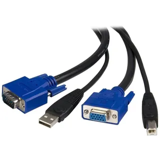 Startech StarTech.com KVM Kabel USB VGA für KVM Switch 1,8m - Kabelsatz für KVM Umschalter 2x USB A/B Stecker 2x VGA Stecker- Octopuskabel