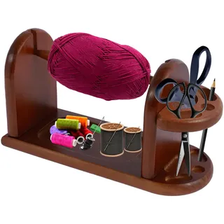 Garnroller, Wollabroller aus Holz, abnehmbar, Abroller für Wollknäuel, glatt, robust, stabilisiert, für Großmütter, Haus, zum Stricken und Häkeln