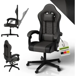 Juskys HyperSeat Kunstleder Grau