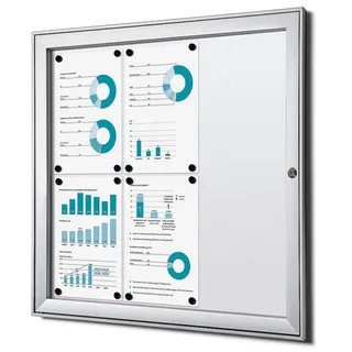 Showdown Showdown® Displays Schaukasten S B1 grau 6x DIN A4 74,1 x 2,3 x 69,6 cm, 1 St.