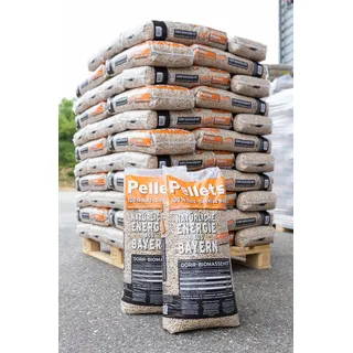 Energie aus Bayern Holzpellets Sackware 495kg 33 x 15 kg Europalette Heizpellets