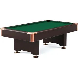 Automaten Hoffmann Billardtisch Club Pro III Dekor Nussbaum, EuroSpeed, Grün, 7 ft (Spielfeld 198x99 cm)