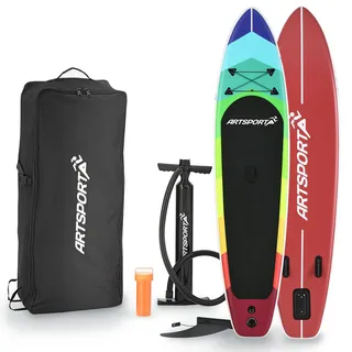 ArtSport Stand Up Paddle Board Retro Love 150 kg 320 x 76 x 15 cm Rot-Bunt