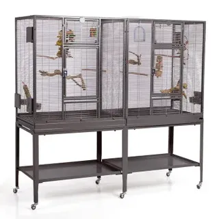 Montana Vogelkäfig Madeira Double 165 x 56 x 158 cm dunkelgrau