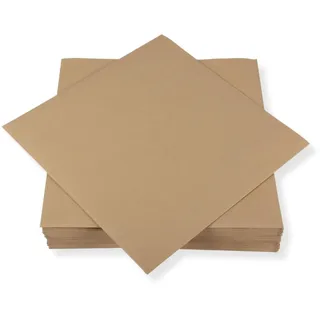 100 St. LP Schutzhüllen für Umweltbewusste, braunes Papier 90 g. 325x325 mm, Ökologische LP Schallplatten Verpackung aus recyceltem Papier