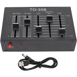 EQ Equalizer, Stereo 3 Band, Sound Kanal Balance, Lautstärkeregler, Vorverstärker, HIFI, für Elektronik, Lautsprecher, Kopfhörer