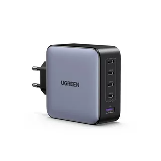 UGREEN Nexode USB C Ladegerät 100W 5-Port GaN Netzteil Mehrfach PD Charger Multiports unterstützt PPS 45W kompatibel mit MacBook Pro/Air, HP Laptop, iPad Serien, iPhone 17, 16 Pro, Galaxy S25