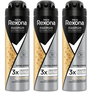 3 x Rexona Men Maximum Protection Sport Defence  Anti Transpirant jeweils 150ml