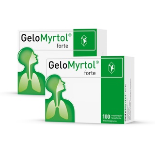 Doppelpack GeloMyrtol forte 100 St, Der pflanzlicher Schleimlöser bei akuten Atemwegsinfekten mit Husten, Schnupfen und Druckkopfschmerz (Symptome der Sinusitis & Bronchitis)