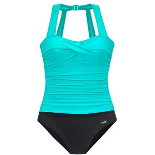 LASCANA Badeanzug Damen schwarz-mint Gr.38 Cup C