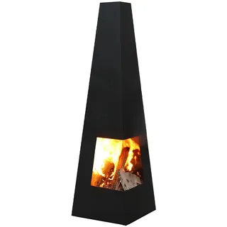 Garten Kamin Chacana Black L Terrassenofen Feuer säule stelle Schale Tonne Meta