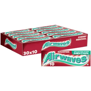 Airwaves CHERRY MENTHOL Kaugummis 30x 10 Dragees