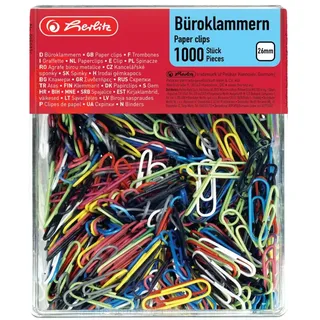 Herlitz 8859134 Büroklammern 26mm, 1000 Stück