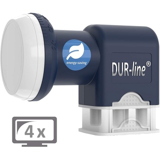 DUR-line DUR-line Blue ECO Quad - Stromspar-LNB - 4 Teilnehmer - Premium-Qualit Universal-Quad-LNB