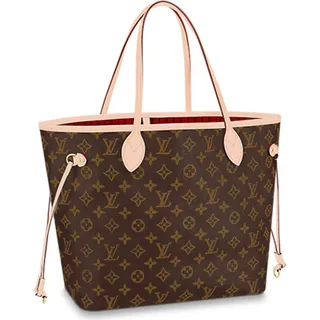 NEU Louis Vuitton Damen Handtasche Neverfull Monogram Cerise Lining MM