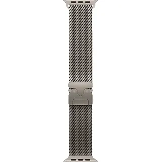 Apple Watch Ultra Milanaise Armband 49 mm Titan Natur L