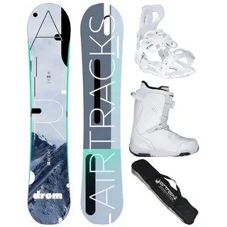 Airtracks Snowboard Damen Snowboard Komplett Set Drom Rocker »Mod. 25/26 (Damen Snowboard Set Drom Rocker+Bindung MasterW+Boots+Bag, 4 St., 4er-Pack) 37 Strong W Atop | 140 cm