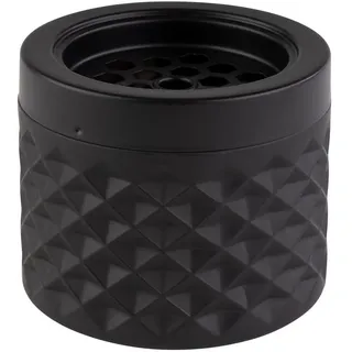 APS Windaschenbecher Ø 9,5 cm, H: 8 cm, Glas matt-schwarz, gefrostet