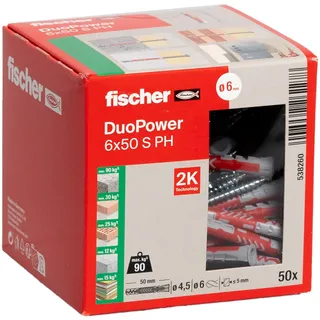 Fischer DuoPower 6 x 50 S PH Dübel 50 Stück