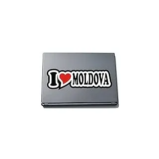 INDIGOS UG I Love Heart Aufkleber Decal Sticker Laptopskin 297 mm I Love Moldova