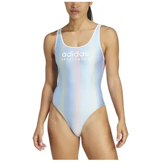 Adidas Tiro U Back Badeanzug - Glow Blue / White - 38