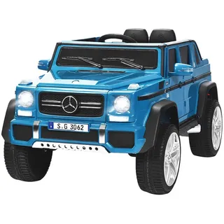 Costway 12V Mercedes-Benz Maybach Kinderauto mit 2,4G-Fernbedienung, Elektroauto mit MP3, Hupe - blau