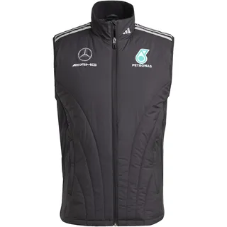 adidas Herren MERCEDES - AMG PETRONAS FORMULA ONE TEAM MECHANICS VEST MEN, Black/Reflective Silver, XS