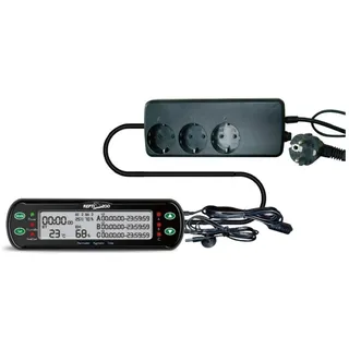 ReptiZoo Terrarium ReptiZoo Thermo-/Hygrostat mit Zeitsteuerungfunktion (THC09) - drei An