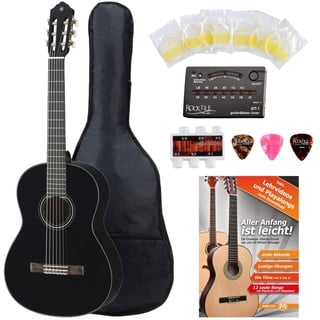 Yamaha C40 Konzert Gitarre Klassik Gitarre 4/4 Tasche Zubehör Fichte schwarz