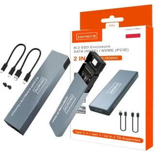 zenwire M.2 NVMe/SATA Gehäuse 1 x M.2 SATA USB-C Gen2