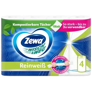 Zewa Küchenrolle Wisch & Weg Reinweiß 2-lagig 4 St.