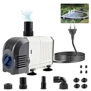 Aquarium Pumpe Teichpumpe 1500L/h Tauchpumpen Wasserpumpe für Gärten, Aquarium, Teich, Brunnen 25W