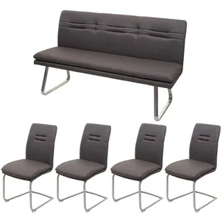 MCW Esszimmer-Set Grau, Braun, 5er-Set